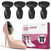 Bukihome Heel Grips for Women Shoes - Bukihome Heel Pads for Shoes That are Too Big, Non-Slip, Reduce Friction T-Shape Design Shoe Cushions for High Heels, Sandals, Pumps, Flats, Boots (4 Pcs, Black)
