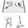Accos Love Restrizioni per bondage sessuale, giocattoli BDSM -Set 2 in 1 per letto e kit BDSM da collo a polso con manette regolabili inghie per letto per taglie King e Queen,articoli sessuali per coppie kinky 1