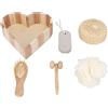 Sluffs 6 pezzi spugne da bagno set spugna doccia kit, esfoliante pulizia del bagno pietra pomice pettine massaggiatore viso pulizia profonda prodotti per il bagno, pietra pomice, spugna da bagno