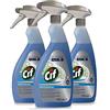 Cif Professional Formula Glass & Multi-Surface Cleaner Streak da 750 ml, confezione da 3 pezzi e finitura senza sbavature