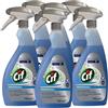 Diversey 6x Cif Professional Vetri & Multiuso Spray Pulitore Detergente Pro Formula Multisuperficie Pulito Brillante Senza Aloni - 6 Flaconi da 750ml ciascuno