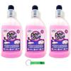 Beni Culinari Deo Due - 3 detergenti concentrati per la pulizia dei pavimenti con robot aspirapolvere e aspirapolvere per pavimenti, fragranza rosa, 900 ml + portachiavi Beni Culinari in omaggio