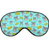 Oudrspo Simpatici topi e formaggio, maschera per gli occhi per dormire, morbida copertura per dormire, benda per dormire, maschera per dormire