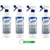 Beni Culinari 4 X Quasar Acciaio Lucidante - Detergente spray rimuove efficacemente lo sporco e dona lucentezza alle superfici in acciaio - Detergente 580 ml + portachiavi Beni Culinari