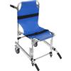 Dettchan Sedia pieghevole per scale di emergenza, colore blu, portata 160 kg, per casa, scuole, case di cura, vigili del fuoco, 45 x 58 x 93 cm