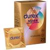Durex Nude Latex Free - 20 preservativi lubrificati extra, misura standard, adatti per chi soffre di allergie al lattice