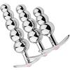 FJUJMLAN Plug anale in acciaio inossidabile 3 perline/4 perline/5 perline Plug anale Plug anale in metallo Dilatatore anale Palline anali Buttpluck Massaggio prostatico Stimolatore Bondage SM Giocattolo(L)