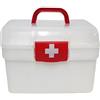 COSE DA CASA Cassetta pronto soccorso medica Porta Medicine con Maniglia e Scomparto Contenitore Organizzatore per Medicinali Misure: 26x16x18 cm