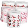minkissy 5rotoli Carta Igienica Natalizia Disegni Di Cartoni Animati Per Decorare Bagno Feste Natalizie Carta Colorata Per Ospiti e Famiglia