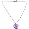 Generico Collana viola del pensiero - collana girocollo con catenina in acciaio e fiore - collana violetta