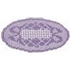 Generico Centrino a Filet ad Uncinetto 35x19 cm - Centrotavola con Fiocco in Cotone, Decorazione Tavola e Protezione Mobili, Scelta Colore (54FLT)