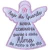 Bling! Handmade Angelo Custode Toppa Ricamata Termoadesiva Fede Protezione | Cucire | Emblema Applique Distintivo Spilla Abbigliamento T-shirt Jeans Cappelli Pantaloni Borse Accessori Giacche Zaino | DIY 9cm
