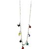 Moun Jewels Collana con mini charm smaltati multicolor