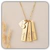 Handmade Collana Best Friend - Collana con nome personalizzato - Collana con fascino inciso Collana con nome barra verticale - Regalo di laurea Best Friend