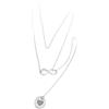 Moun Jewels Collana cravattino lunga 65cm con simbolo dell'infinito e ciondolino personalizzabile, in argento 925 nickel free.