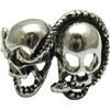 Empress Jewelry Anello in Argento 925 Teschio e Serpente R000256 Empress