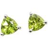 Generico Trillion Peridot Stud Earrings in 925 Sterling Silver Dainty Peridot Earrings Minimalist August Birthstone Jewelry