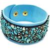 Le pietre di Laura Bracciale Unisex in Chips di Turchese, Pietre Dure, Regolabile 21 cm, Fatto a Mano