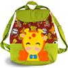 Generico Zainetto Bambino Bambina in Cotone 100%, Personalizzato con Nome, Piccolo, per Scuola Asilo Sport Viaggi, 30x30x10 cm (Giraffa)