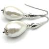 Generico Orecchini con Perle Bianche a Goccia e Argento 925 Italiano, Gioielli Moderni, Bijoux Artigianali, Regalo Festa della Mamma
