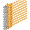 1aTTack.de 83453 10x 2m Yellow Cavo di rete Cat6 Cat 6 Ethernet LAN 1000 Mbit/s RJ45