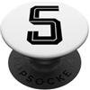 Retro Sports Team Football Group Costume #5 Bianco Vintage Numero 5 Sport Fan Stile Calcio PopSockets PopGrip Adesivo