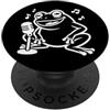 Animal Mood Studio Divertente rana che canta musica amante umorismo simpatico animale microfono PopSockets PopGrip Adesivo