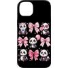 Coquette Bow Aesthetic Panda Graphic Wom Custodia per iPhone 14 Plus Simpatico panda Coquette Bow Ribbon estetica Panda amante