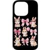 Coquette Bow Aesthetic Rabbit Graphic Wo Custodia per iPhone 14 Pro Nastro con fiocco Kawaii Bunny Coquette, simpatico coniglietto amante