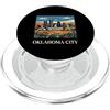 Oklahoma City Travel Art Studio Oklahoma, skyline città, retro, vendemmia, arte, design PopSockets PopGrip per MagSafe