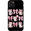 Coquette Bow Aesthetic Cat Graphic Women Custodia per iPhone 11 Pro Max Coquette Bow Cat Cute Kitty nastro estetico amante dei gatti