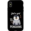Funny Penguin Lover Gifts Accessories & Custodia per iPhone X/XS Solo una ragazza che ama i pinguini