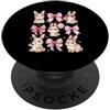 Coquette Bow Aesthetic Rabbit Graphic Wo Nastro con fiocco Kawaii Bunny Coquette, simpatico coniglietto amante PopSockets PopGrip Adesivo