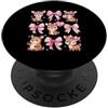 Coquette Bow Aesthetic Deer Graphic Wome Kawaii Deer Coquette Bow Ribbon Estetica Deer Lover Bambini PopSockets PopGrip Adesivo