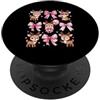 Coquette Bow Aesthetic Deer Graphic Wome Deer Coquette Bow Ribbon Estetica Carino Deer Lover Graphic PopSockets PopGrip Adesivo