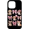 Coquette Bow Aesthetic Puppy Graphic Wom Custodia per iPhone 14 Pro Max Simpatico cucciolo Coquette Bow Ribbon estetica amante dei cani