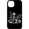 Funny Bigfoot Sasquatch Lochness Monster Custodia per iPhone 13 Bigfoot Equitazione Loch Ness Mostro Cowboy Creature Cryptid