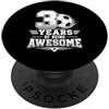 Awesome Soccer Football Birthday Party A 3 ° compleanno ragazzo calcio 3 anni di essere fantastico calcio PopSockets PopGrip Adesivo