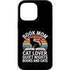 Quiet Nights Reading Cat Mom Books Custodia per iPhone 14 Pro Max Prenota Mamma Amante Gatto Quiet Nights Libri E Gatti