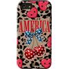 Animal Print Cute And Fun Custodia per iPhone SE (2020) / 7/8 Brown Cheetah America Girls Leopard Print Cherry E Bow