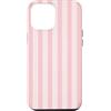Y2K Pink Vertical Stripe Aesthetic Custodia per iPhone 12 Pro Max Elegante motivo geometrico a righe rosa stile preppy estivo