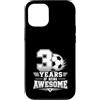 Awesome Soccer Football Birthday Party A Custodia per iPhone 12/12 Pro 3 ° compleanno ragazzo calcio 3 anni di essere fantastico calcio