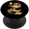 Funny Papillon Lover Gifts Accessories & Papillon Ululando Alla Luna PopSockets PopGrip Adesivo
