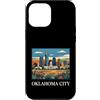Oklahoma City Travel Art Studio Custodia per iPhone 12 Pro Max Oklahoma, skyline città, retro, vendemmia, arte, design
