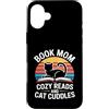 Reading Cat Lover Book Mom Cozy Reads Custodia per iPhone 16 Plus Prenota Mom Cozy Reads And Cat Cuddles