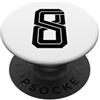 Retro Sports Team Football Group Costume # 8 Bianco Vintage Numero 8 Sport Fan Soccer Style PopSockets PopGrip Adesivo