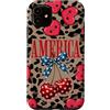 Animal Print Cute And Fun Custodia per iPhone 11 Brown Cheetah America Girls Leopard Print Cherry E Bow