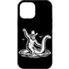 Funny Bigfoot Sasquatch Lochness Monster Custodia per iPhone 12 Pro Max Bigfoot Equitazione Loch Ness Mostro Cowboy Creature Cryptid