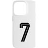 Retro Sports Team Football Group Costume Custodia per iPhone 14 Pro # 7 Bianco Vintage Numero 7 Sport Fan Soccer Style