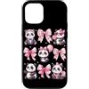 Coquette Bow Aesthetic Panda Graphic Wom Custodia per iPhone 12/12 Pro Nastro con fiocco Kawaii Panda Coquette con simpatica grafica Panda Lover